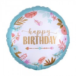 Globo de cumpleaños floral