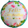 Globo de cumpleaños flores...
