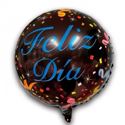 Globo Feliz Dia letras azules