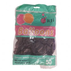 Globo látex Rji Negro 50 pzas