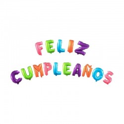 Globo letrero Feliz Cumpleaños