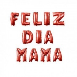 Globo letrero feliz día mamá