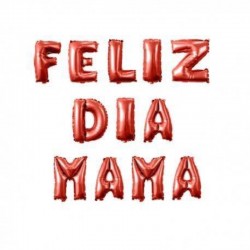 Globo letrero feliz día mamá