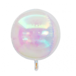 Globo Orbz Tornasol Blanco