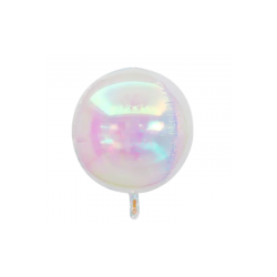 Globo Orbz Tornasol Blanco