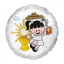 Globo primera comunión niña