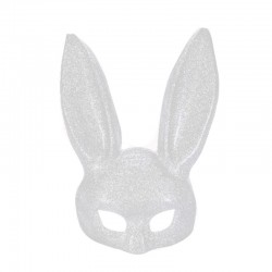 Máscara de conejo blanco