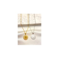 Collar Medalla Grande San Benito Acero