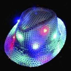 Sombrero Fedora Lentejuela led