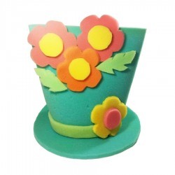 Sombrero hule espuma flores