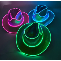 Sombrero vaquero luminoso led