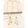 Collar Corazones Ajustable Acero