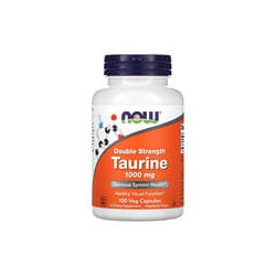 NOW Foods, Taurina, Doble fuerza, 1000 mg, 100 cápsulas veganas