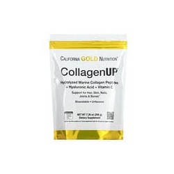 California Gold Nutrition, CollagenUP, Péptidos de colágeno marino hidrolizado con ácido hialurónico y vitaminaC, Sin sabor, 206