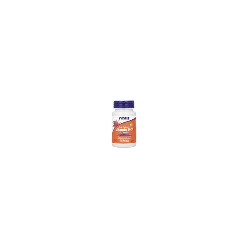 NOW Foods, VitaminaD3, Alta potencia, 2000UI, 240cápsulas blandas