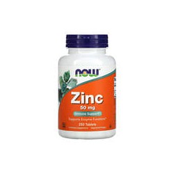 NOW Foods, Zinc, 50 mg, 250 Tabletas