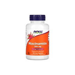 NOW Foods, Niacinamida, 500mg, 100cápsulas vegetales