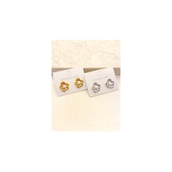 Arete Flor Mini Perla Acero