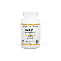 California Gold Nutrition, CoQ10 con BioPerine, 100mg, 150cápsulas vegetales