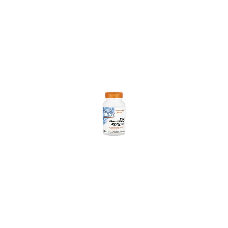 Doctor's Best, VitaminaD3, 125mcg (5000UI), 360cápsulas blandas