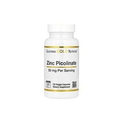 California Gold Nutrition, Picolinato de zinc, 50mg, 120cápsulas vegetales