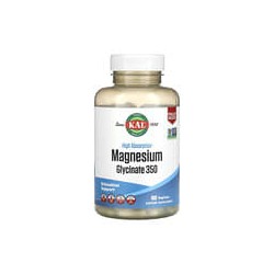 KAL, Glicinato de magnesio 350 de alta absorción, 160cápsulas vegetales