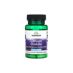 Swanson, Orotato de litio, 5 mg, 60 cápsulas vegetales