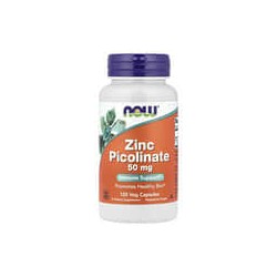 NOW Foods, Picolinato de zinc, 50mg, 120cápsulas vegetales