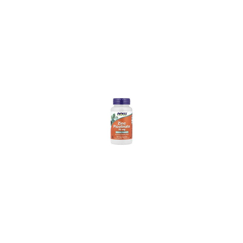 NOW Foods, Picolinato de zinc, 50mg, 120cápsulas vegetales