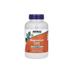 NOW Foods, Magnesio en cápsulas, 400mg, 180cápsulas vegetales