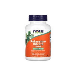NOW Foods, Citrato de potasio, 99mg, 180cápsulas