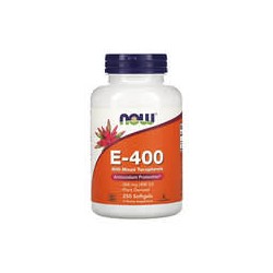 NOW Foods, E-400 con tocoferoles mixtos, 268mg (400UI), 250 cápsulas blandas