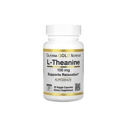 California Gold Nutrition, L-teanina, Con AlphaWave, 100 mg, 30 cápsulas vegetales