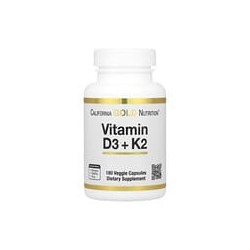 California Gold Nutrition, VitaminasD3yK2, 180cápsulas vegetales