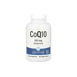 Lake Avenue Nutrition, CoQ10, Ubiquinona verificada por la Farmacopea de EE.UU. (USP), 100mg, 360cápsulas vegetales
