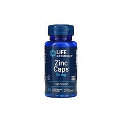 Life Extension, Cápsulas de zinc, Alta potencia, 50mg, 90cápsulas vegetales