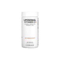 Codeage, Suplemento vitamínico, VitaminaC liposomal y más, VitaminaC, quercetina, rosa mosqueta y zinc, 180cápsulas