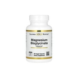 California Gold Nutrition, Bisglicinato de magnesio, Fórmula con TRAACS®, 200mg, 60cápsulas vegetales (100mg por cápsula)