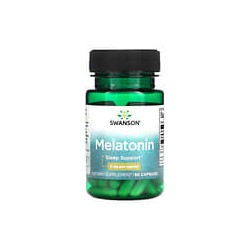 Swanson, Melatonina, 3 mg, 60 cápsulas