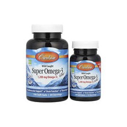 Carlson, SuperOmega-3 Gems, Suplemento de omega-3 provenientes de peces capturados en estado salvaje, 1200mg, 100+30cápsulas bla