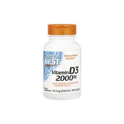 Doctor's Best, VitaminaD3, 50mcg (2000UI), 180cápsulas blandas