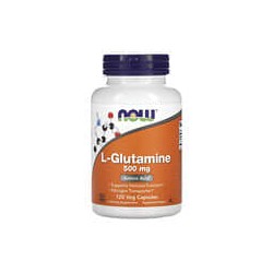 NOW Foods, L-glutamina, 500mg, 120 cápsulas vegetales