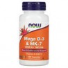 NOW Foods, MegavitaminaD3 y MK-7, 120cápsulas