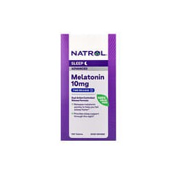 Natrol, Fórmula avanzada con melatonina para dormir, TimeRelease, 10mg, 100comprimidos