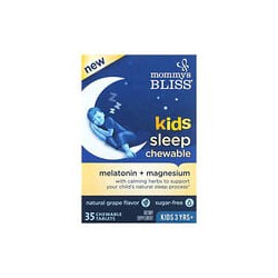 Mommy's Bliss, Comprimidos masticables para favorecer el sueño para niños, Melatonina más magnesio, Niños de 3años en adelante, 