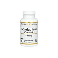 California Gold Nutrition, L-glutatión (reducido), 500mg, 120cápsulas vegetales