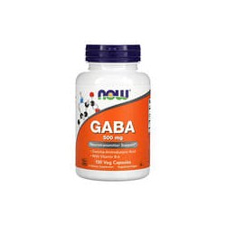 NOW Foods, GABA con vitaminaB6, 500mg, 100cápsulas vegetales