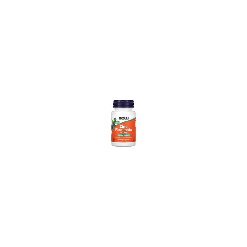 NOW Foods, Picolinato de zinc, 50mg, 60cápsulas vegetales (50mg por cápsula)
