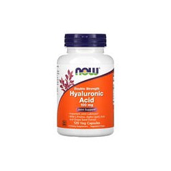NOW Foods, Ácido hialurónico, Doble acción, 100mg, 120cápsulas vegetales