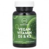 MRM Nutrition, VitaminasD3yK2 aptas para veganos, 62,5mcg (2500UI), 60cápsulas vegetales